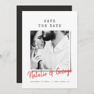 Modernes, minimales Weihnachts-Vintag-Indie-Foto Feiertagskarte