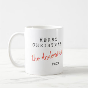 Modernes, minimales Weihnachts-Vintag-Indie-Foto Kaffeetasse