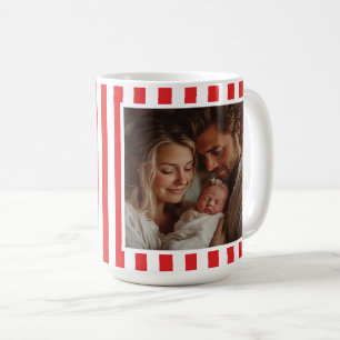 Modernes, minimales Weihnachts-Weißes Foto Kaffeetasse