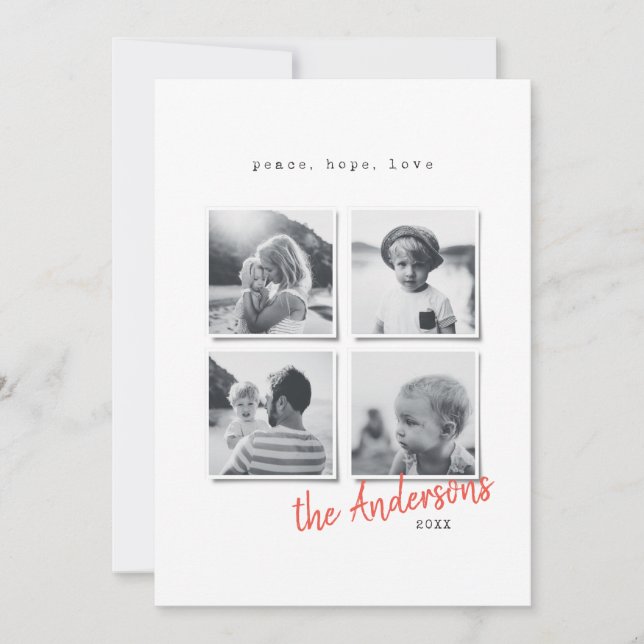 Modernes, minimales Weihnachtsgebäck-Foto Feiertagskarte (Vorderseite)