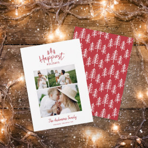 Modernes, minimales Weihnachtsrustikal-Foto Feiertagskarte