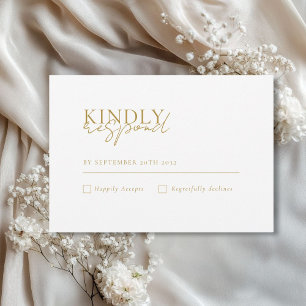 Modernes, minimales, weißes QR Code Wedding RSVP Begleitkarte