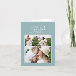 Modernes, minimalfarbenes, familiäres Foto Feiertagskarte