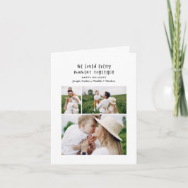 Modernes, minimalfarbenes, familiäres Foto Feiertagskarte