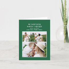 Modernes, minimalfarbenes, familiäres Foto Feiertagskarte