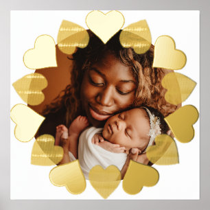 Modernes Minimalherz-Foto nach Maß Foliendrucke