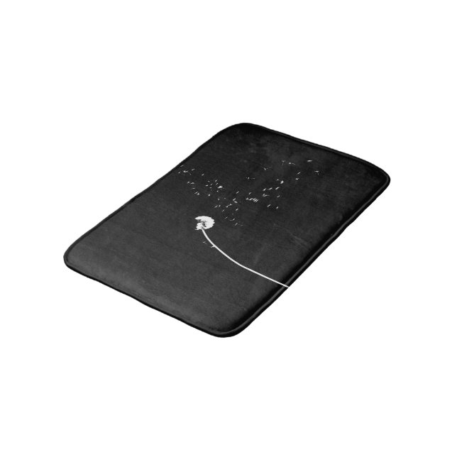 Modernes Minimalistic schwarze u. weiße Badematte (Schrägansicht)