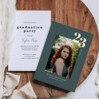 Modernes Minimalistisch 2023 | FOTO ABSCHLUSS Folieneinladung