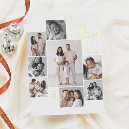 Modernes Minimalistisch 9 Fotomaterial Weihnachten Folien Feiertagskarte