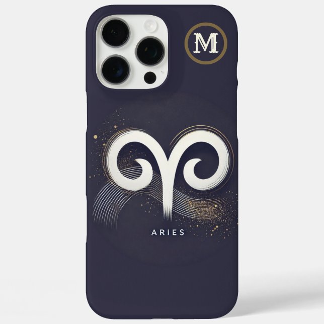 Modernes Minimalistisch Aries-Symbol Case-Mate iPhone Hülle (Rückseite)