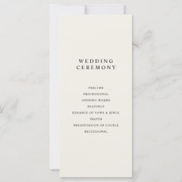 Modernes Minimalistisch Black and Ecru Hochzeitspr