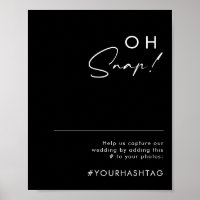 Modernes Minimalistisch | Black Oh Snap Wedding Ha