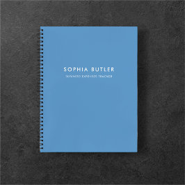Modernes Minimalistisch Blue Notebook Notizbuch