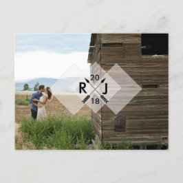 Modernes Minimalistisch | Bogengrafik | Hochzeit Postkarte