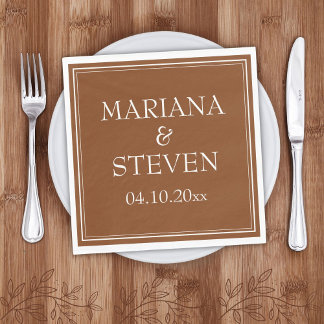 Modernes Minimalistisch Brown Serviette