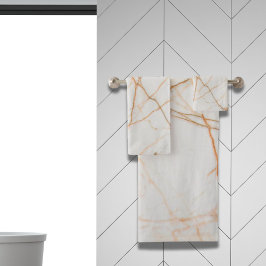 modernes, minimalistisch-chic-skandinavisches weiß badhandtuch set