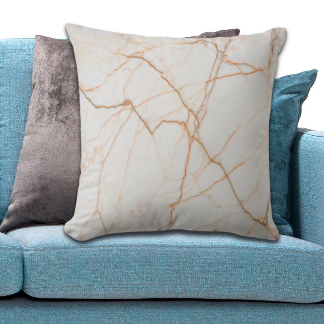 modernes, minimalistisch-chic-skandinavisches weiß kissen (modern minimalist chic scandinavian white marble throw pillow)