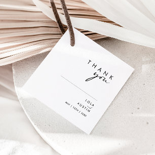 Modernes Minimalistisch Dankeschön für Tags Geschenkanhänger