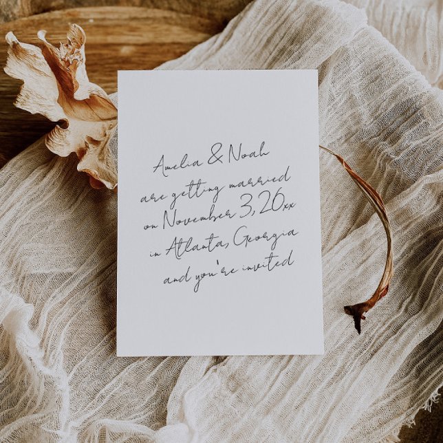 Modernes Minimalistisch Einfaches Save the Date Sc Einladung (Von Creator hochgeladen)