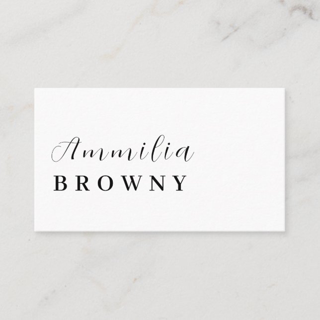 Modernes Minimalistisch | Elegantes Berufliches Sk Visitenkarte (Vorderseite)