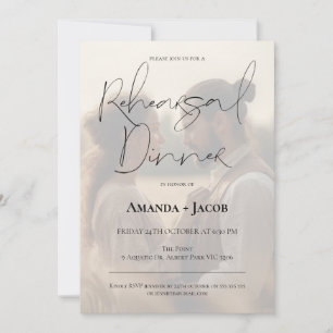 Modernes Minimalistisch gefiltertes Foto Probe Din Einladung