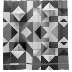 Modernes Minimalistisch geometrisches Muster Schwa Duschvorhang