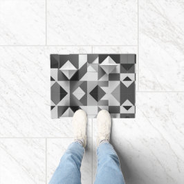 Modernes Minimalistisch geometrisches Muster Schwa Fußmatte