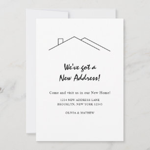 Modernes Minimalistisch haben wir eine neue Adress Ankündigung