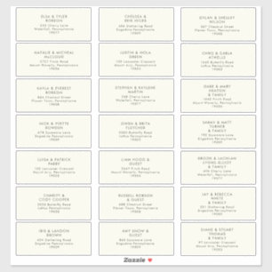 Modernes Minimalistisch   Light Yellow Guest Addre Aufkleber