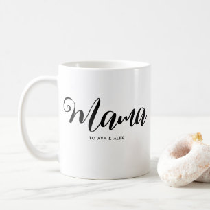 Modernes Minimalistisch mit Namen Mutter Day Mama  Kaffeetasse
