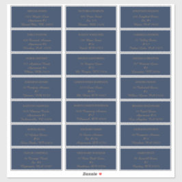 Modernes Minimalistisch | Navy Gold Gästetiketten Aufkleber