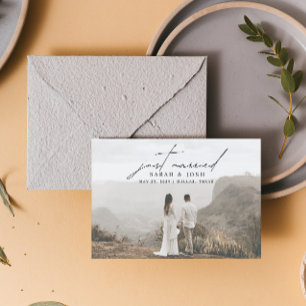 Modernes Minimalistisch nur verheiratet 3 Foto Hoc Ankündigung