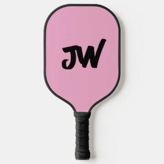 MODERNES MINIMALISTISCH PINK-MONOGRAM PICKLEBALL SCHLÄGER
