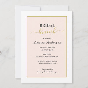 Modernes Minimalistisch rosa Brautparty Ankündigung