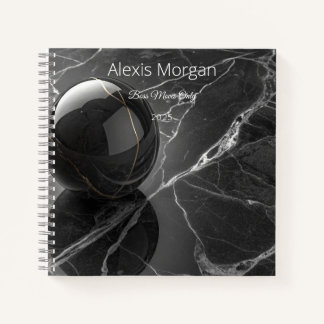 Modernes Minimalistisch rosa-Lila Grenzmuster Notizbuch