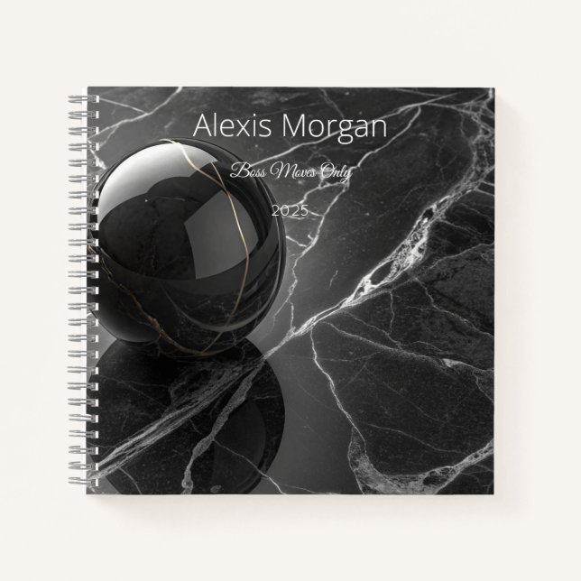 Modernes Minimalistisch rosa-Lila Grenzmuster Notizbuch (Vorderseite)