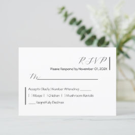 Modernes Minimalistisch RSVP Karte