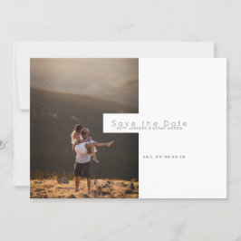 Modernes Minimalistisch | Rustikales Save the Date Feiertagskarte