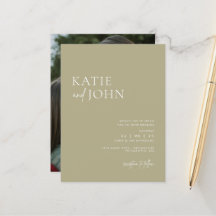 Modernes Minimalistisch Sage Green Wedding Foto