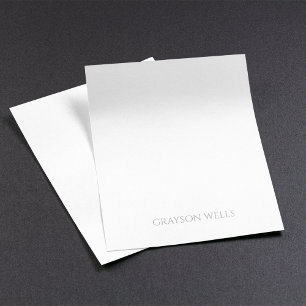 Modernes Minimalistisch Schwarz und Grau Beruflich Notizblock