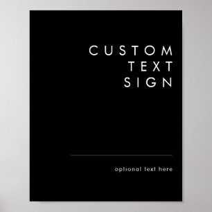 Modernes Minimalistisch Schwarze Karten und Sond Poster