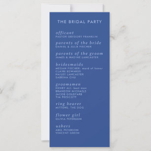 Modernes Minimalistisch Sleek Simple Wedding Progr