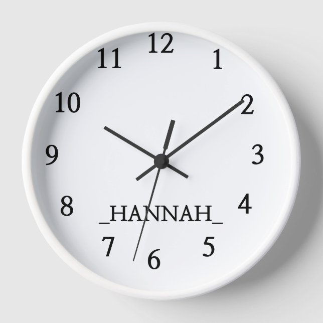 Modernes Minimalistisch Uhr (Vorderseite)