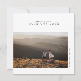 Modernes Minimalistisch | Unsere Datumskarte Geret Save The Date