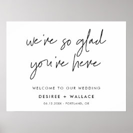 Modernes Minimalistisch Wir sind so froh, dass Sie Poster