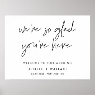 Modernes Minimalistisch Wir sind so froh, dass Sie Poster