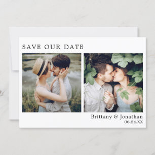 Modernes Minimalistisches 2 Foto Rette unsere Datu Save The Date