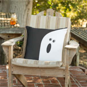 Modernes Minimalistisches Abstrakt Ghost Halloween Kissen