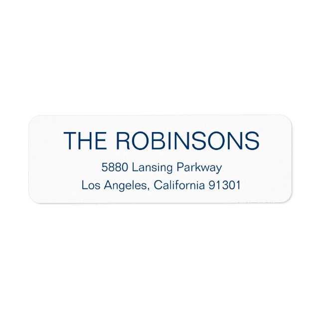Modernes Minimalistisches Adressenlabel (Vorne)