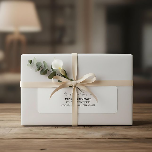 Modernes, minimalistisches Adressetikett (Von Creator hochgeladen)